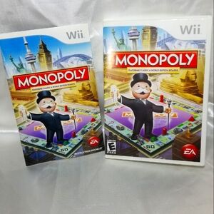 Monopoly for Wii with manual 2008 Classic & World edition boards